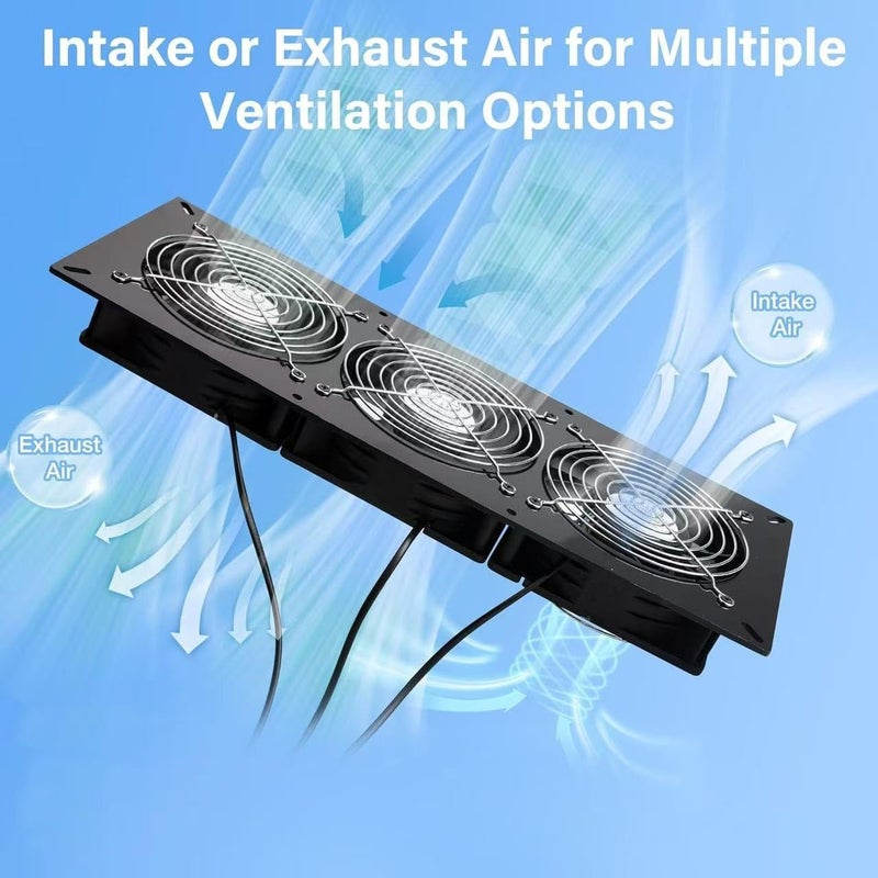 Fanspex Solar 3 Fan Kit, 25W Waterproofed Solar Powered Fans for Outdoor Chicken Coop, Greenhouse & Shed Intake or Exhaust Air - Image 2